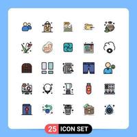 25 Creative Icons Modern Signs and Symbols of skrewdriver box valentine public modern Editable Vector Design Elements