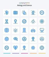 Creative Biology 25 Blue icon pack  Such As energy. ecology. sample. bio. science vector