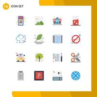 Modern Set of 16 Flat Colors and symbols such as iot set friends kitchen done Editable Pack of Creative Vector Design Elements