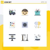 Universal Icon Symbols Group of 9 Modern Flat Colors of data computer mom computation paper Editable Vector Design Elements