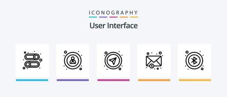 User Interface Line 5 Icon Pack Including sun. cloud. interface. shield. online. Creative Icons Design vector