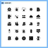 conjunto de 25 iconos modernos de la interfaz de usuario símbolos signos para el alcohol lograr servicios basados en la nube software de nube de puntos elementos de diseño vectorial editables vector