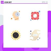 Pack of 4 Modern Flat Icons Signs and Symbols for Web Print Media such as human thanksgiving help safety frame Editable Vector Design Elements