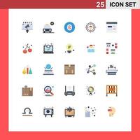 Flat Color Pack of 25 Universal Symbols of resources recruitment bluetooth human wireless Editable Vector Design Elements