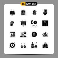16 Thematic Vector Solid Glyphs and Editable Symbols of definition better report room toilet Editable Vector Design Elements