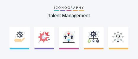 Talent Management Flat 5 Icon Pack Including user. task. break. family. group. Creative Icons Design vector