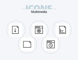 Multimedia Line Icon Pack 5 Icon Design. . mac. presentation. favorite. file vector
