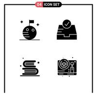 Creative Icons Modern Signs and Symbols of flag library check back to school steering Editable Vector Design Elements