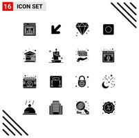 16 Universal Solid Glyphs Set for Web and Mobile Applications house costs canada budget maximize Editable Vector Design Elements