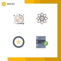 4 Flat Icon concept for Websites Mobile and Apps coin coin token power approve Editable Vector Design Elements