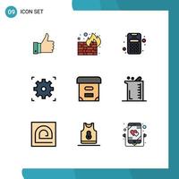 9 Creative Icons Modern Signs and Symbols of bigger box card archive video Editable Vector Design Elements