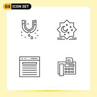 Universal Icon Symbols Group of 4 Modern Filledline Flat Colors of leak add plumbing star plus Editable Vector Design Elements