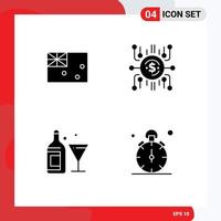 iconos creativos signos y símbolos modernos de bandera de vidrio aussie crowdsale botella elementos de diseño vectorial editables vector