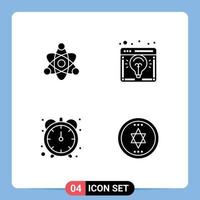 paquete de iconos vectoriales de stock de signos de línea y símbolos para elementos de diseño vectorial editables del círculo de lanzamiento del navegador de productividad atómica vector