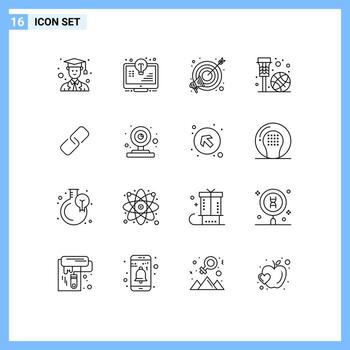 16 Outline concept for Websites Mobile and Apps clip net goal basketball net basket Editable Vector Design Elements