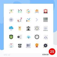 25 Universal Flat Colors Set for Web and Mobile Applications communication industrial helmet freedom helmet hard cap Editable Vector Design Elements