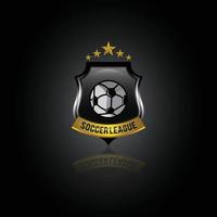 Soccer Icons with Shield - Soccer label with sample text vector