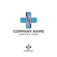 Medical cross and herbal leaf. medicine pharmacy logo vector