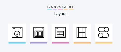 Layout Line 5 Icon Pack Including arrow. angular. ui. ui. layout. Creative Icons Design vector