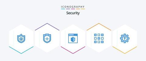 Security 25 Blue icon pack including lock. number. secure. lock. code vector