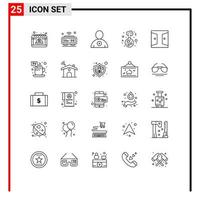 25 Creative Icons Modern Signs and Symbols of buildings love iot heart user Editable Vector Design Elements