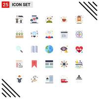 25 Creative Icons Modern Signs and Symbols of reward award person love coffee Editable Vector Design Elements