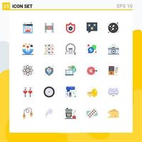 Set of 25 Modern UI Icons Symbols Signs for adult rate movie rank bubble Editable Vector Design Elements