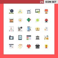 25 Thematic Vector Flat Colors and Editable Symbols of disk rom cd rom mobile dvd image Editable Vector Design Elements