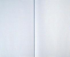 texture of an open school notebook in a cell photo