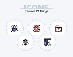 Internet Of Things Line Filled Icon Pack 5 Icon Design. . ambulance. innovation. alarm. smart vector