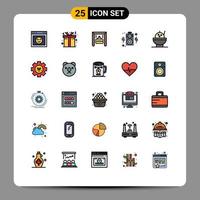 Set of 25 Modern UI Icons Symbols Signs for gear environment open rice speaker Editable Vector Design Elements