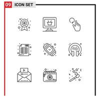 9 Creative Icons Modern Signs and Symbols of fashion accessorize finger business brand Editable Vector Design Elements