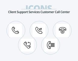 paquete de iconos de línea de llamada 5 diseño de iconos. móvil. teléfono. llamar. teléfono. llamar vector