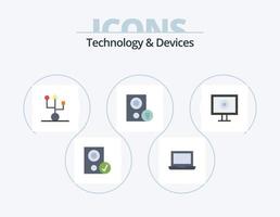 Devices Flat Icon Pack 5 Icon Design. signal. gadget. computers. devices. technology vector