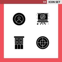 Group of Modern Solid Glyphs Set for earth architecture user love house Editable Vector Design Elements