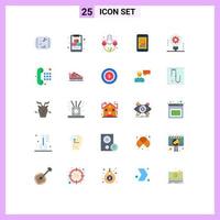 Set of 25 Modern UI Icons Symbols Signs for light bulb artificial intelligence lovely day ai mobile Editable Vector Design Elements