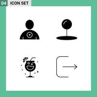 Universal Icon Symbols Group of Modern Solid Glyphs of delete logout coordinate night ui Editable Vector Design Elements