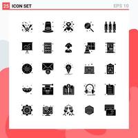 Universal Icon Symbols Group of 25 Modern Solid Glyphs of shoot bullet health sweets lollipop Editable Vector Design Elements