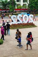 Jakarta, Indonesia in August 2022. Visitors who are lovers of flora and fauna visiting the Flona 2022 exhibition at the Banteng Field in Central Jakarta. photo