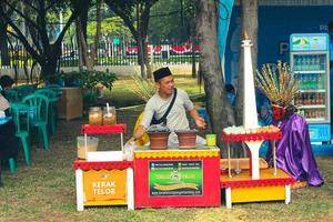 Jakarta, Indonesia in August 2022. Visitors who are lovers of flora and fauna visiting the Flona 2022 exhibition at the Banteng Field in Central Jakarta. photo