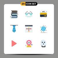 Set of 9 Vector Flat Colors on Grid for programming development atm develop clothing Editable Vector Design Elements