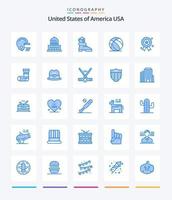 Creative Usa 25 Blue icon pack  Such As medal. independece. boot. holiday. american vector