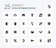 Arrow 25 Solid Glyph icon pack including direction. right. arrows. multimedia. arrow vector