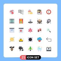 Modern Set of 25 Flat Colors and symbols such as grid colors handbag muslim pin Editable Vector Design Elements