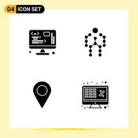 Solid Glyph concept for Websites Mobile and Apps data location web capture pin Editable Vector Design Elements