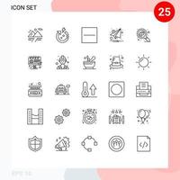 25 iconos creativos signos y símbolos modernos de papel detallado eliminar carta de notificación elementos de diseño vectorial editables vector