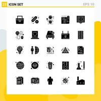 25 Thematic Vector Solid Glyphs and Editable Symbols of competition report abilities laboratory online Editable Vector Design Elements