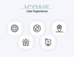 User Experience Line Icon Pack 5 Icon Design. remove. media. comment. setting. search vector