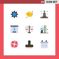9 Creative Icons Modern Signs and Symbols of chemical laboratory interface death download arrows Editable Vector Design Elements
