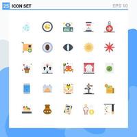 Modern Set of 25 Flat Colors and symbols such as dollar mobile pie key logger hacker Editable Vector Design Elements